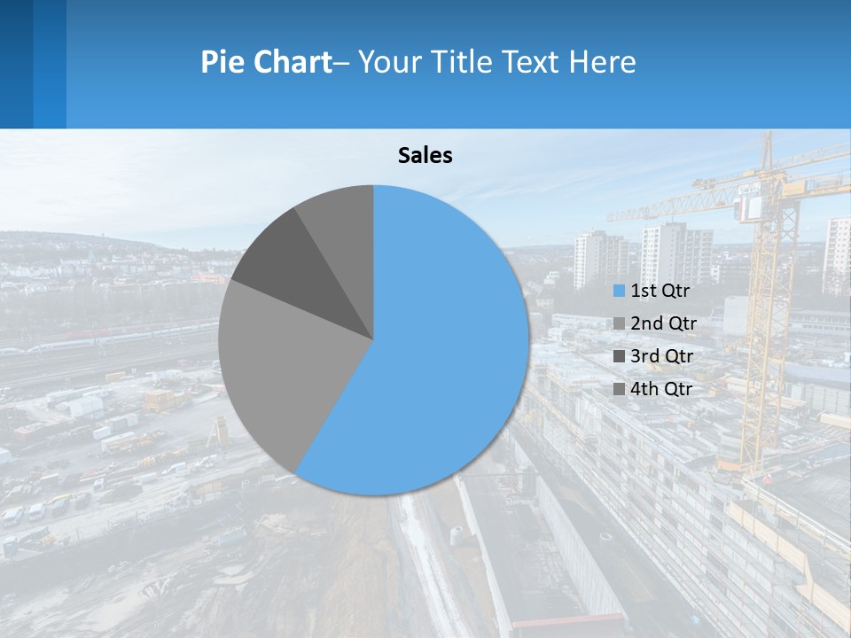A Construction Site With A Crane In The Background PowerPoint Template