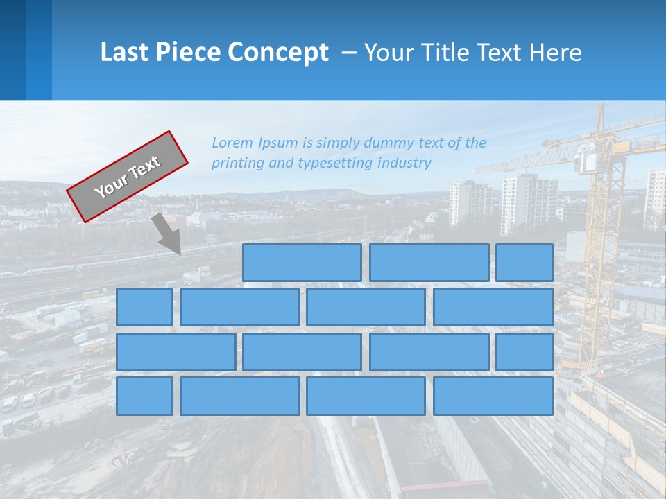 A Construction Site With A Crane In The Background PowerPoint Template