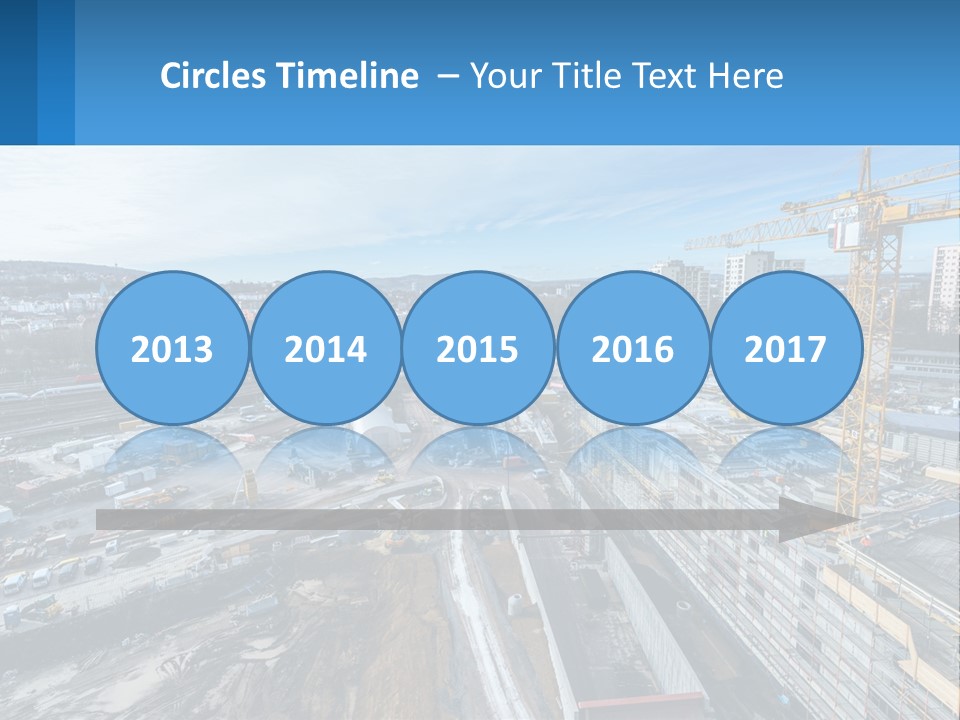 A Construction Site With A Crane In The Background PowerPoint Template