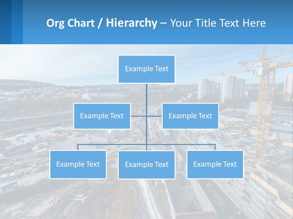 A Construction Site With A Crane In The Background PowerPoint Template