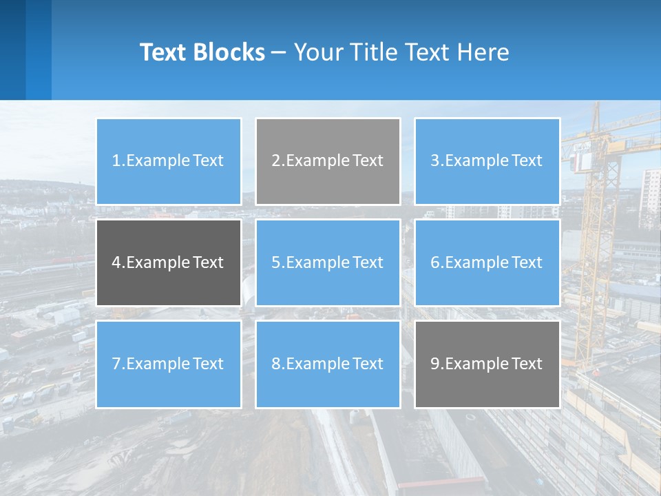 A Construction Site With A Crane In The Background PowerPoint Template