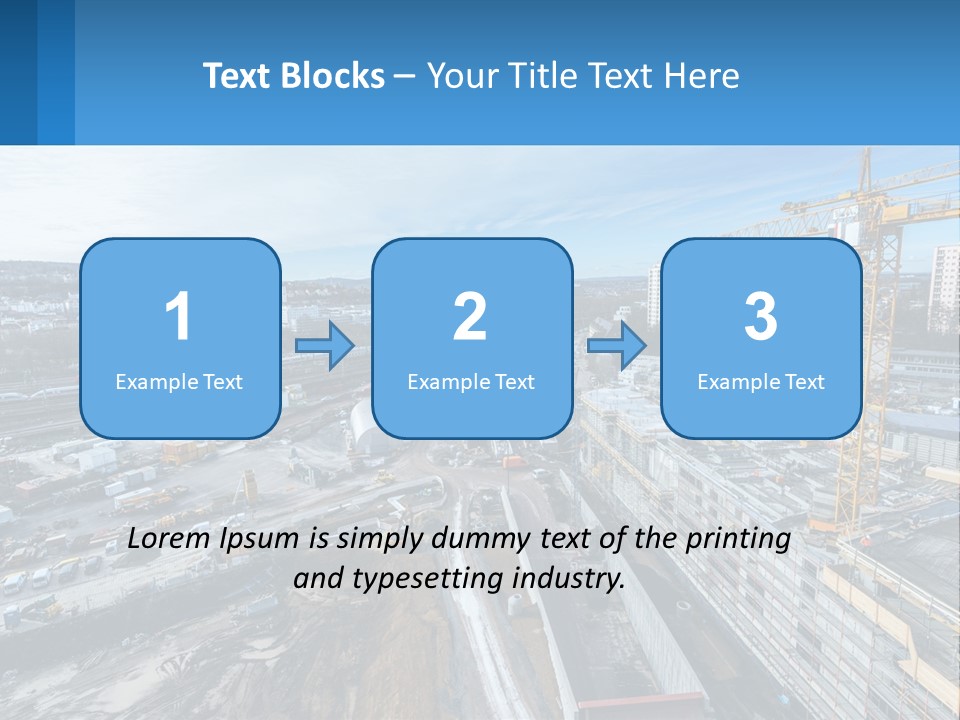 A Construction Site With A Crane In The Background PowerPoint Template