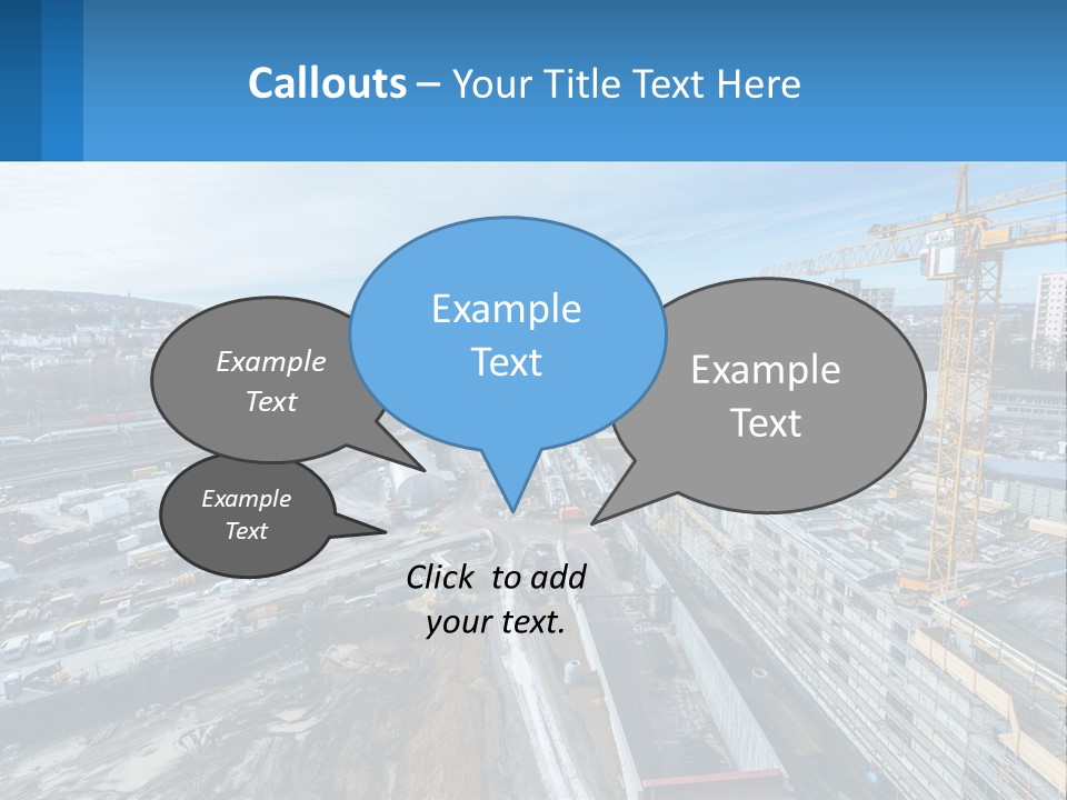 A Construction Site With A Crane In The Background PowerPoint Template