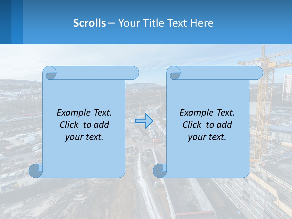 A Construction Site With A Crane In The Background PowerPoint Template