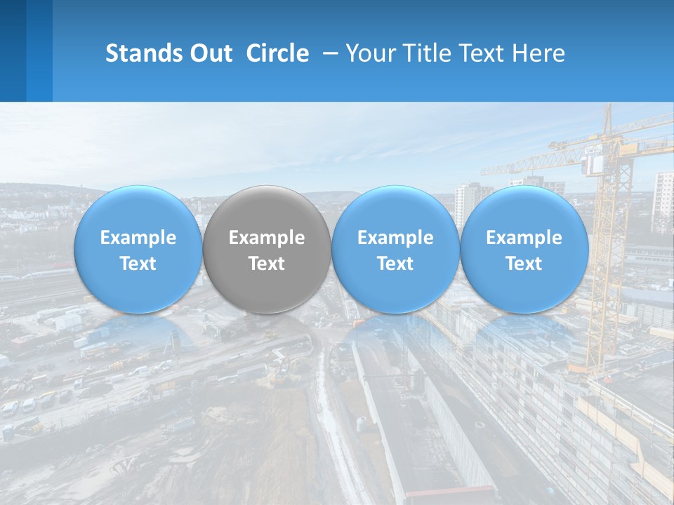 A Construction Site With A Crane In The Background PowerPoint Template