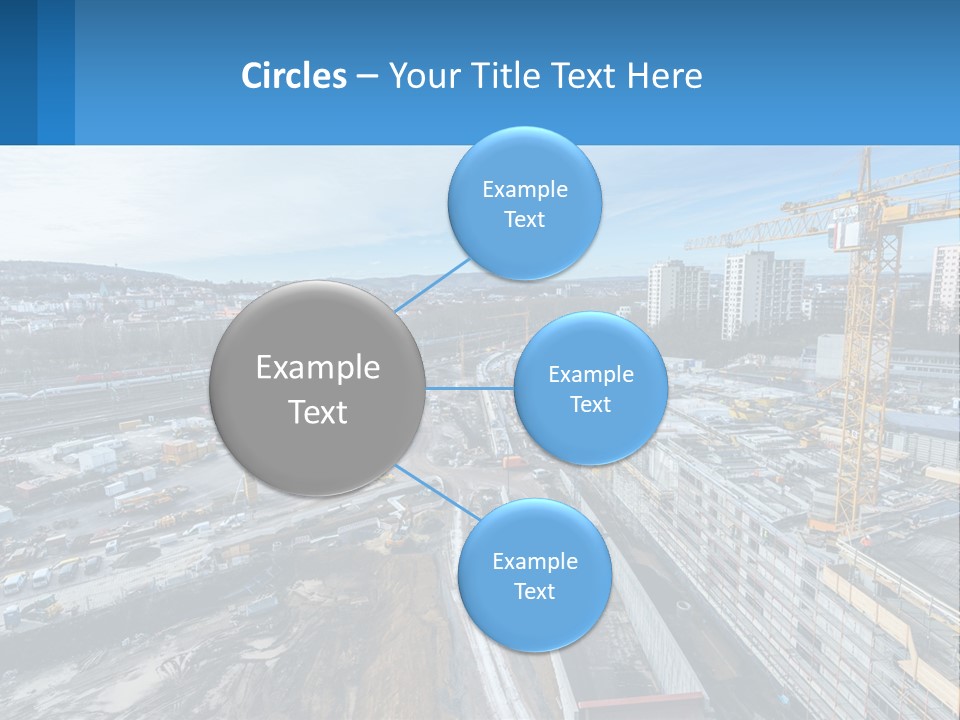 A Construction Site With A Crane In The Background PowerPoint Template