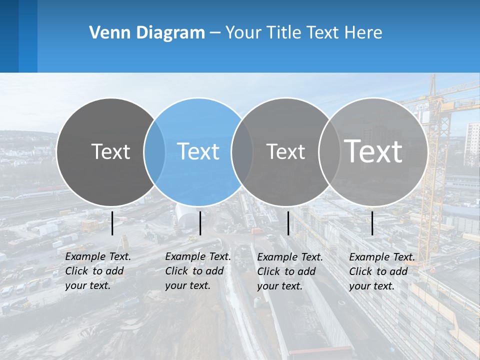 A Construction Site With A Crane In The Background PowerPoint Template