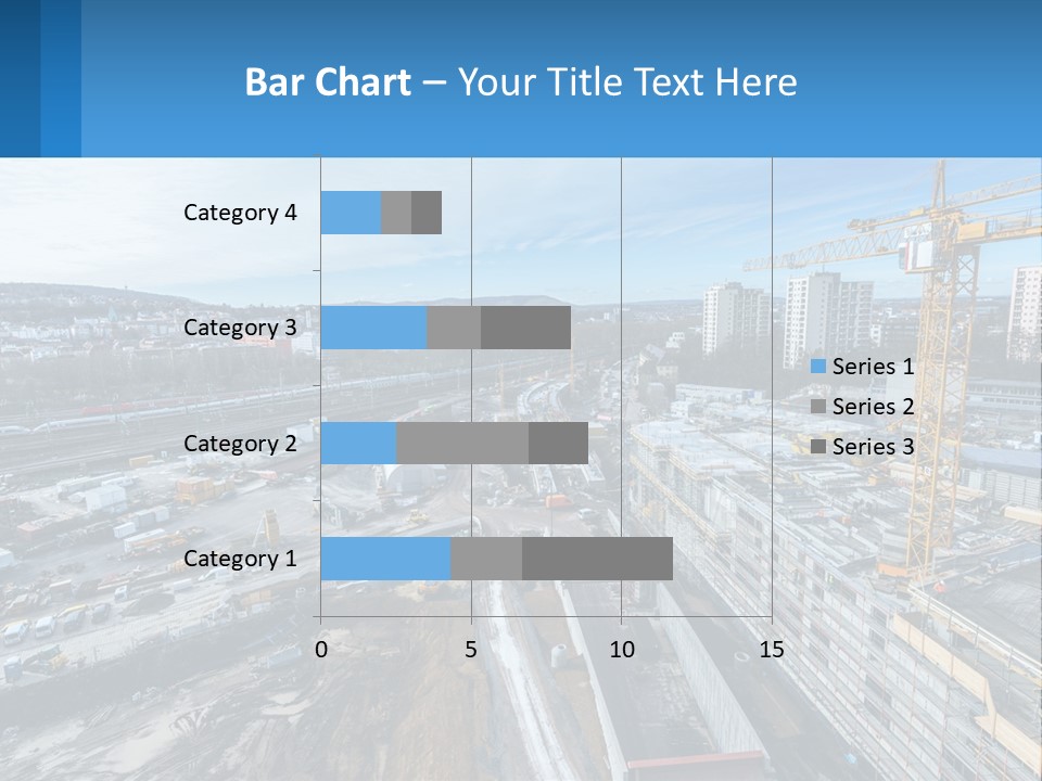 A Construction Site With A Crane In The Background PowerPoint Template