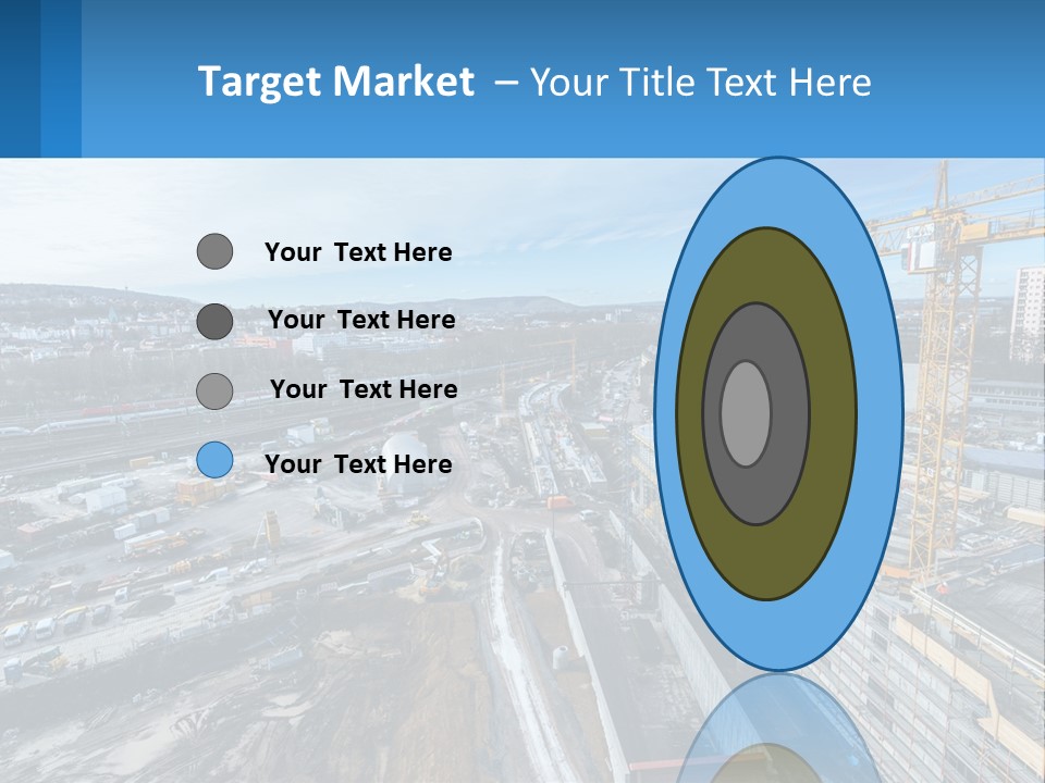 A Construction Site With A Crane In The Background PowerPoint Template