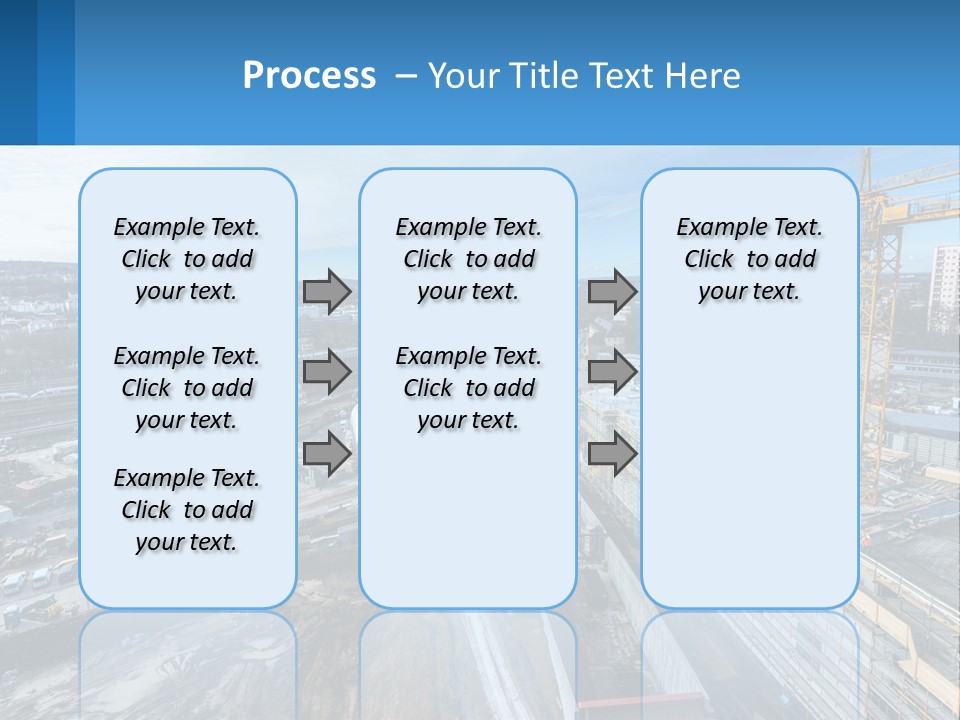 A Construction Site With A Crane In The Background PowerPoint Template
