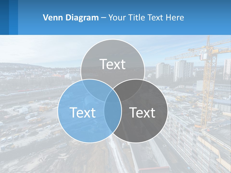 A Construction Site With A Crane In The Background PowerPoint Template