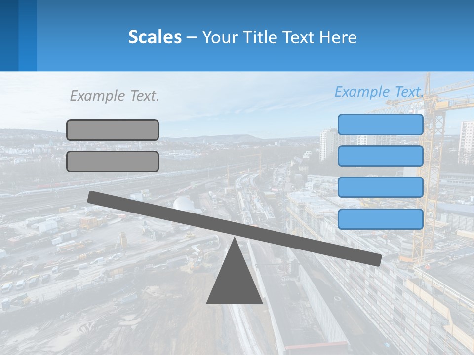 A Construction Site With A Crane In The Background PowerPoint Template