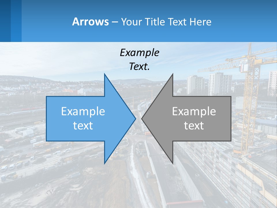 A Construction Site With A Crane In The Background PowerPoint Template