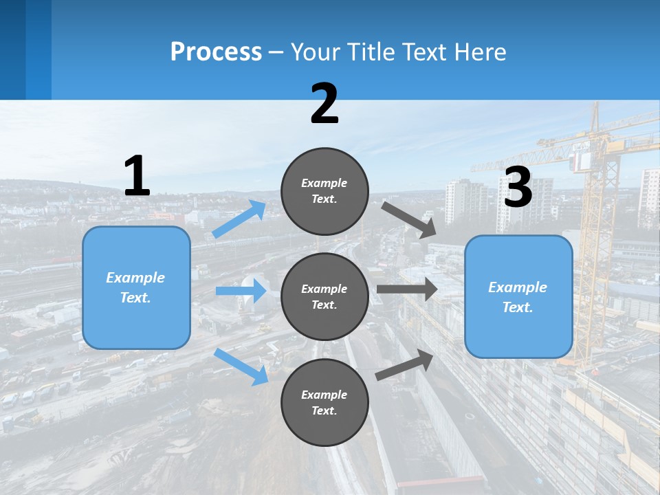 A Construction Site With A Crane In The Background PowerPoint Template