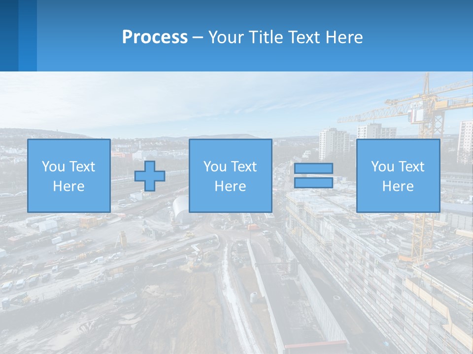 A Construction Site With A Crane In The Background PowerPoint Template