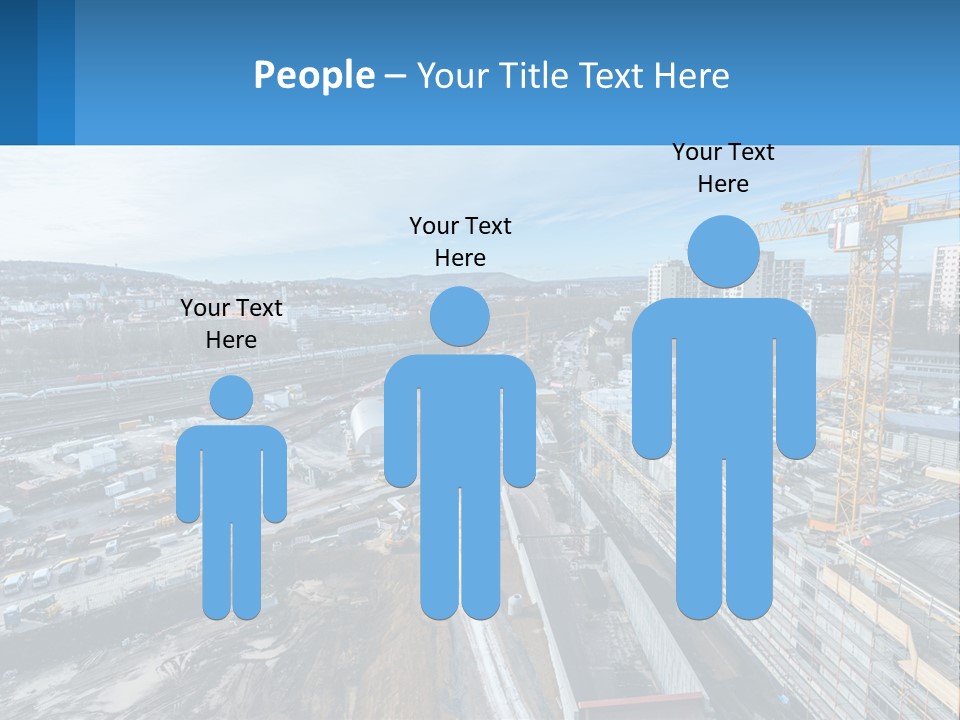 A Construction Site With A Crane In The Background PowerPoint Template