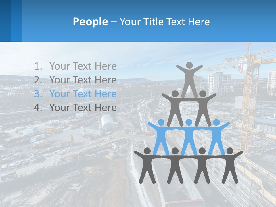 A Construction Site With A Crane In The Background PowerPoint Template