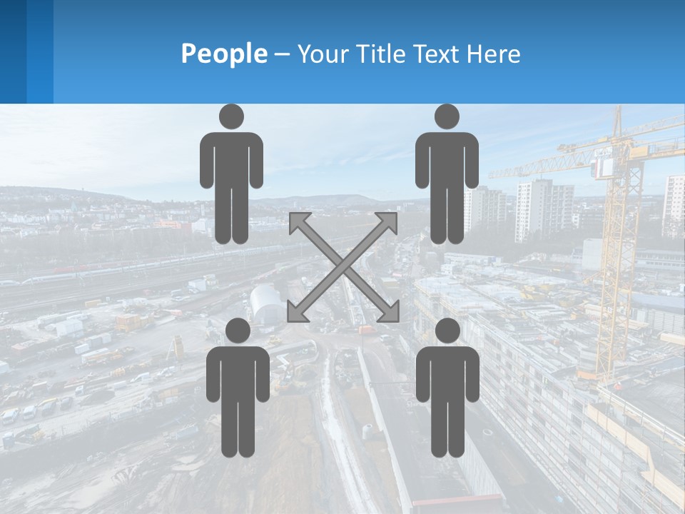 A Construction Site With A Crane In The Background PowerPoint Template