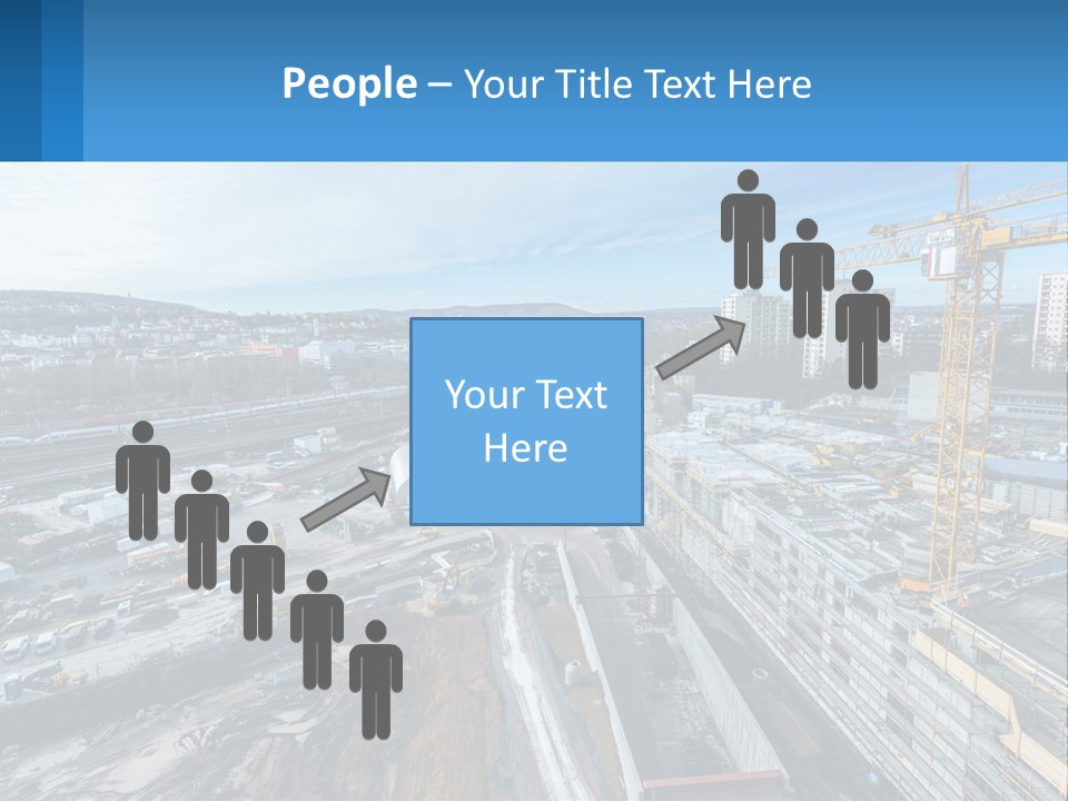 A Construction Site With A Crane In The Background PowerPoint Template