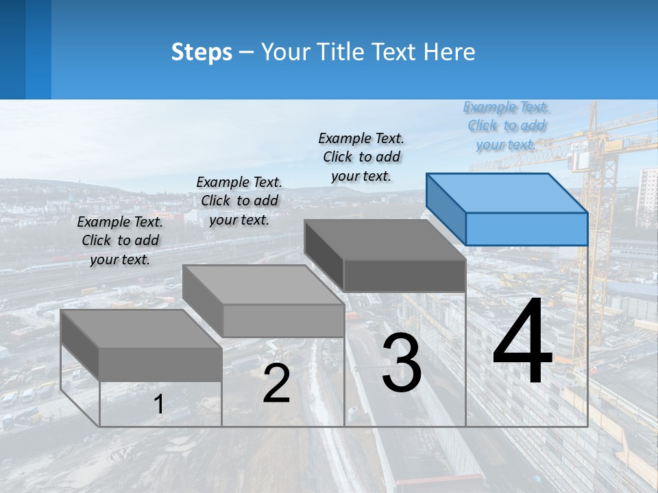 A Construction Site With A Crane In The Background PowerPoint Template