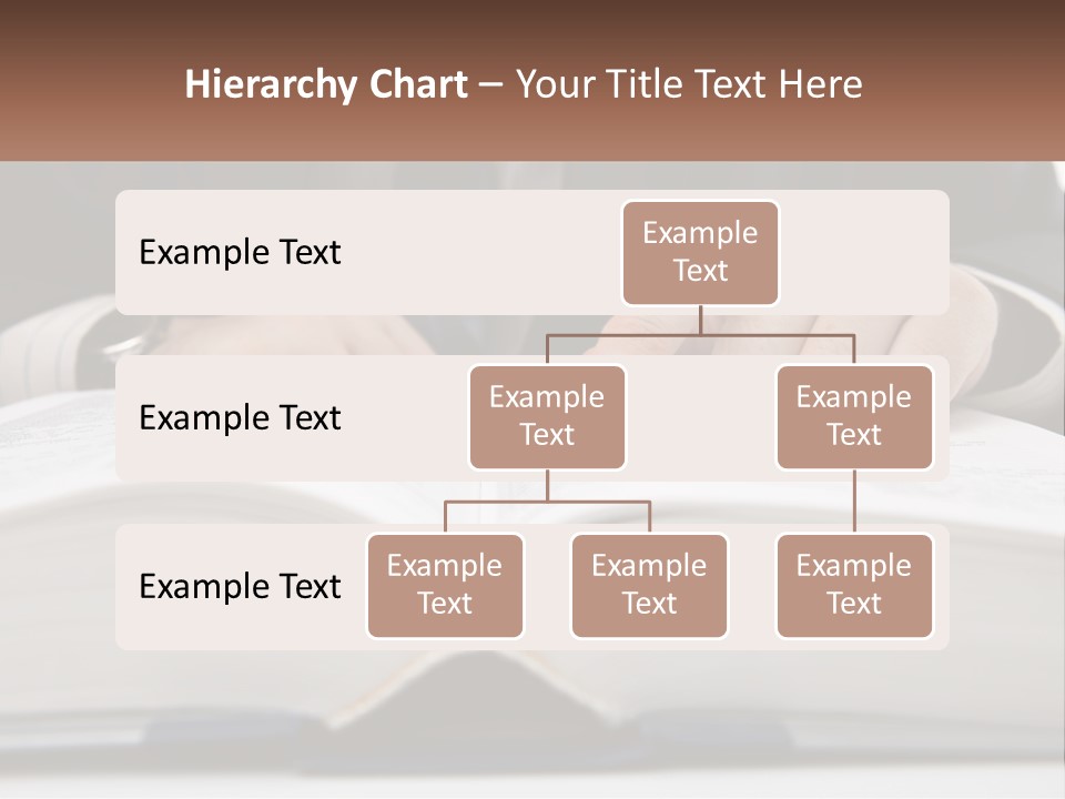 A Man In A Suit Is Pointing At A Book PowerPoint Template