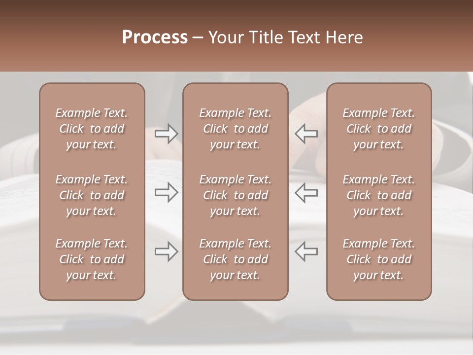 A Man In A Suit Is Pointing At A Book PowerPoint Template