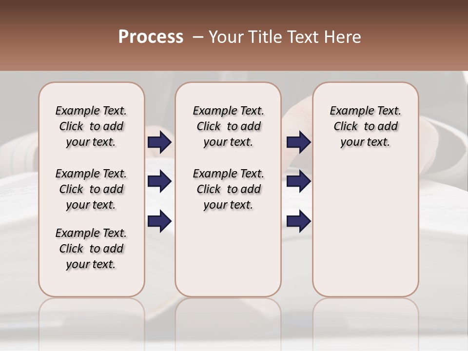 A Man In A Suit Is Pointing At A Book PowerPoint Template