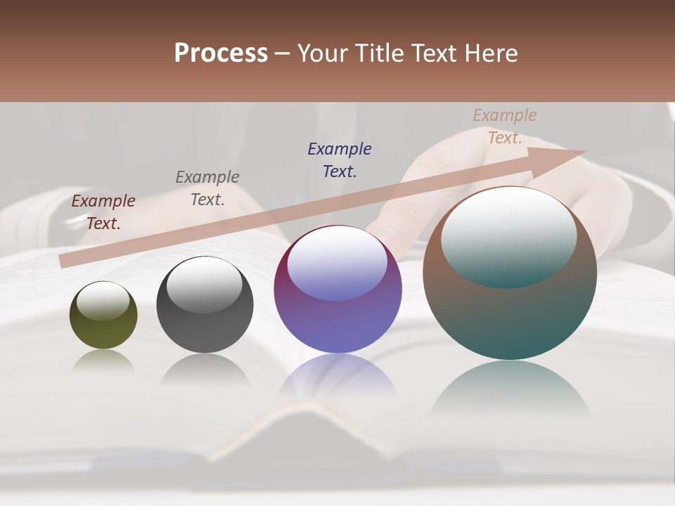 A Man In A Suit Is Pointing At A Book PowerPoint Template