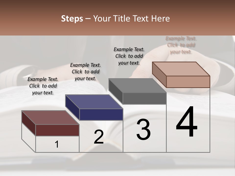 A Man In A Suit Is Pointing At A Book PowerPoint Template