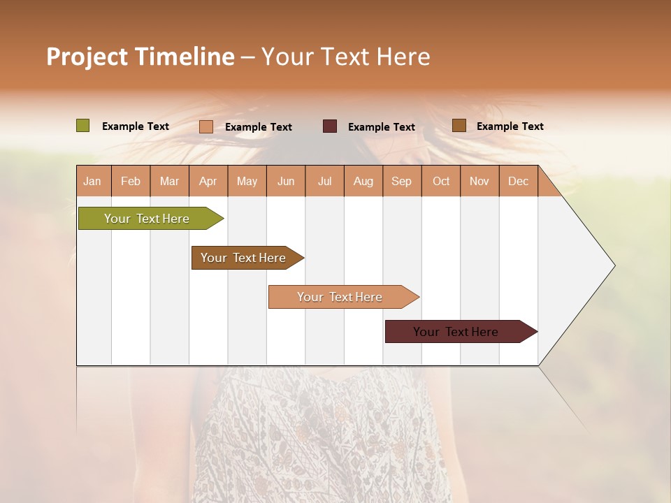 A Woman With Her Hair Blowing In The Wind PowerPoint Template