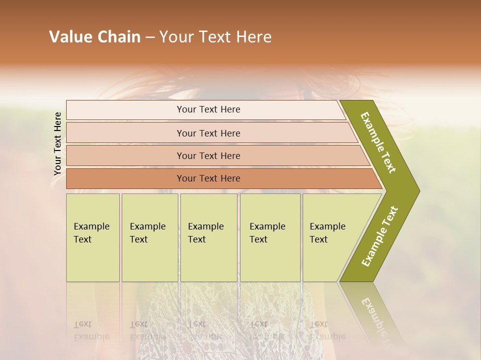 A Woman With Her Hair Blowing In The Wind PowerPoint Template