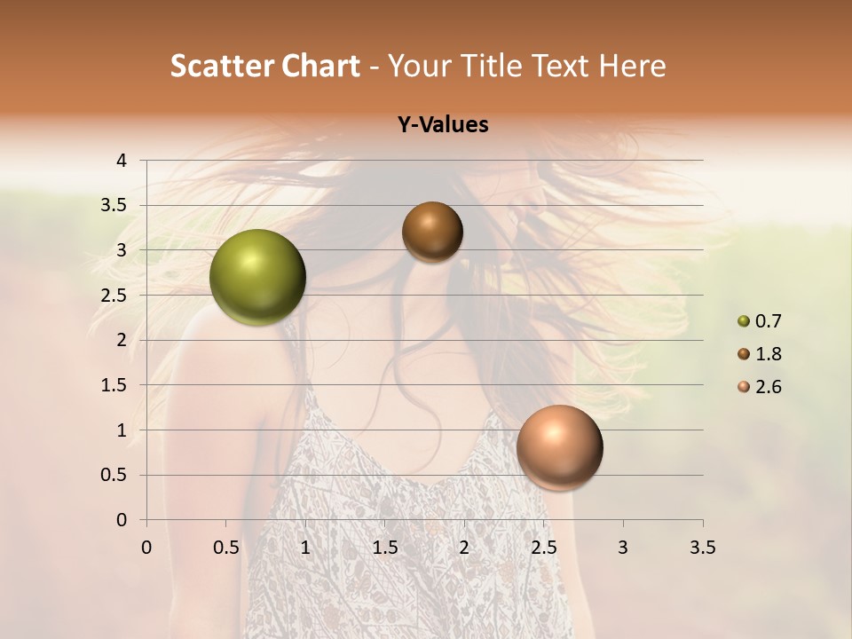 A Woman With Her Hair Blowing In The Wind PowerPoint Template