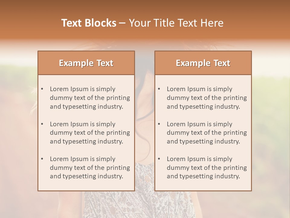 A Woman With Her Hair Blowing In The Wind PowerPoint Template