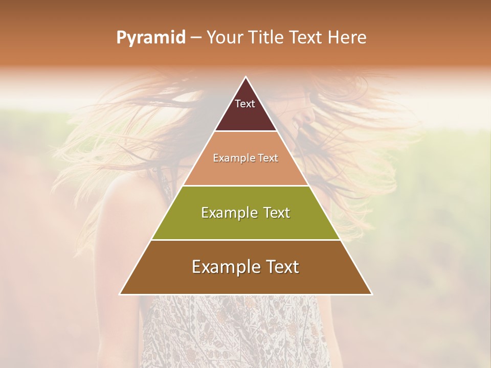 A Woman With Her Hair Blowing In The Wind PowerPoint Template