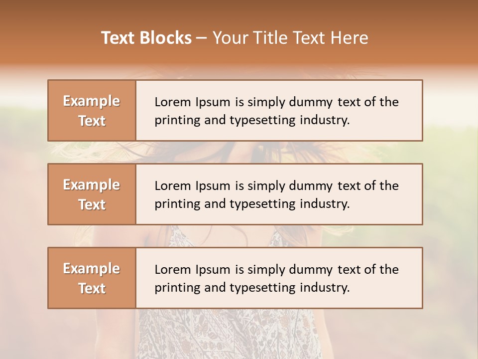 A Woman With Her Hair Blowing In The Wind PowerPoint Template