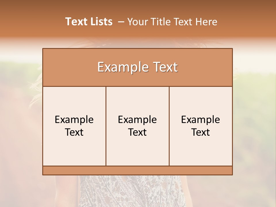A Woman With Her Hair Blowing In The Wind PowerPoint Template