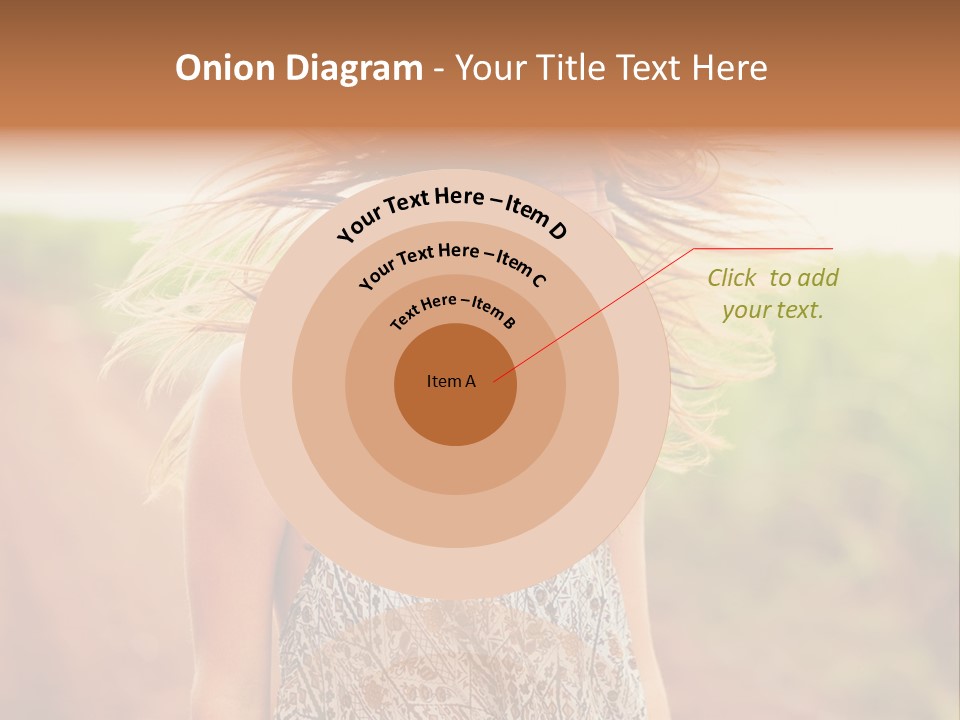 A Woman With Her Hair Blowing In The Wind PowerPoint Template