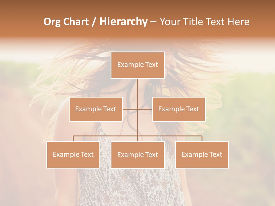 A Woman With Her Hair Blowing In The Wind PowerPoint Template