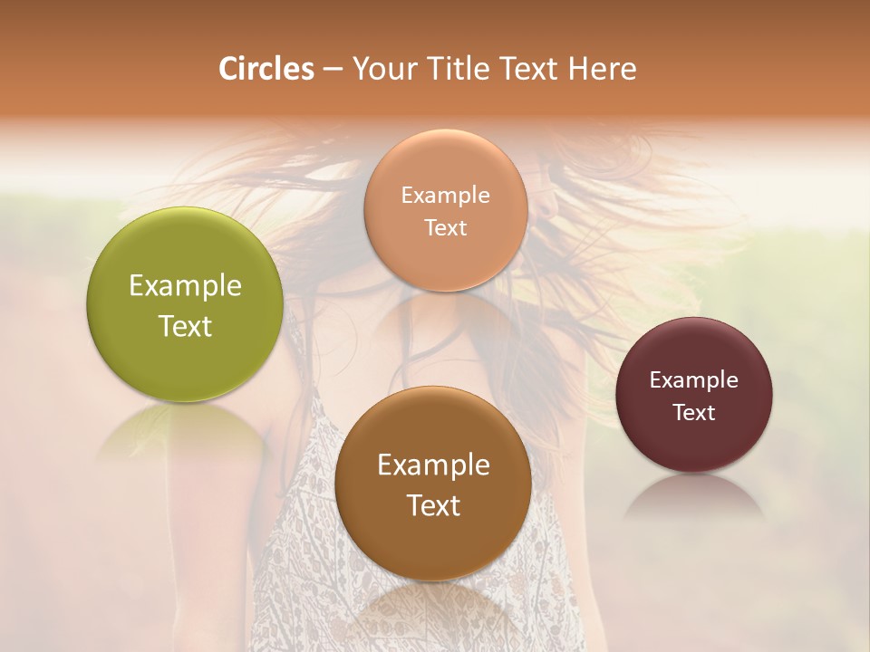 A Woman With Her Hair Blowing In The Wind PowerPoint Template