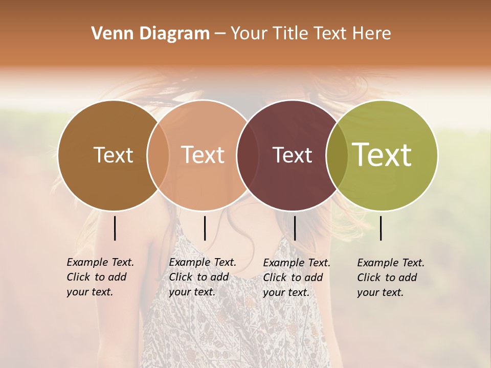 A Woman With Her Hair Blowing In The Wind PowerPoint Template