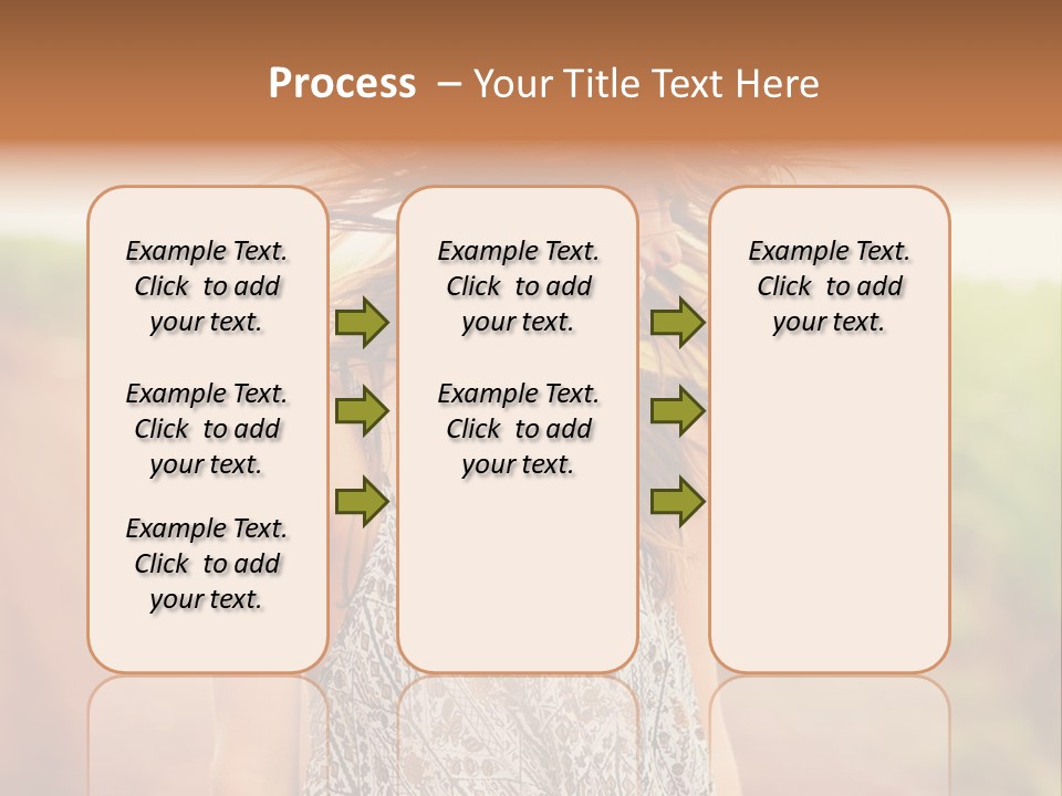 A Woman With Her Hair Blowing In The Wind PowerPoint Template