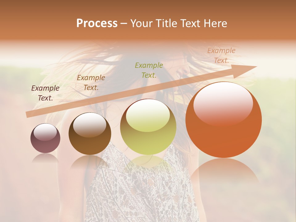 A Woman With Her Hair Blowing In The Wind PowerPoint Template