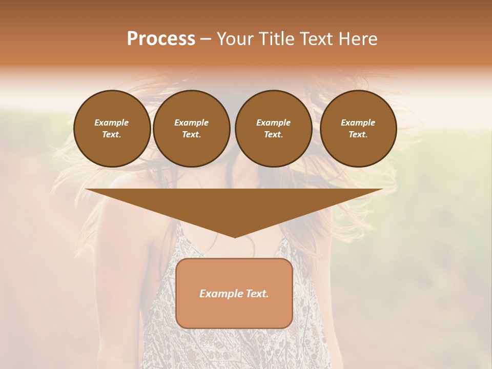 A Woman With Her Hair Blowing In The Wind PowerPoint Template