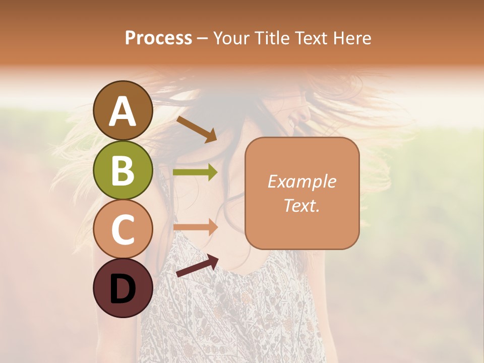 A Woman With Her Hair Blowing In The Wind PowerPoint Template