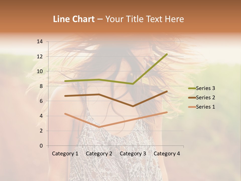 A Woman With Her Hair Blowing In The Wind PowerPoint Template