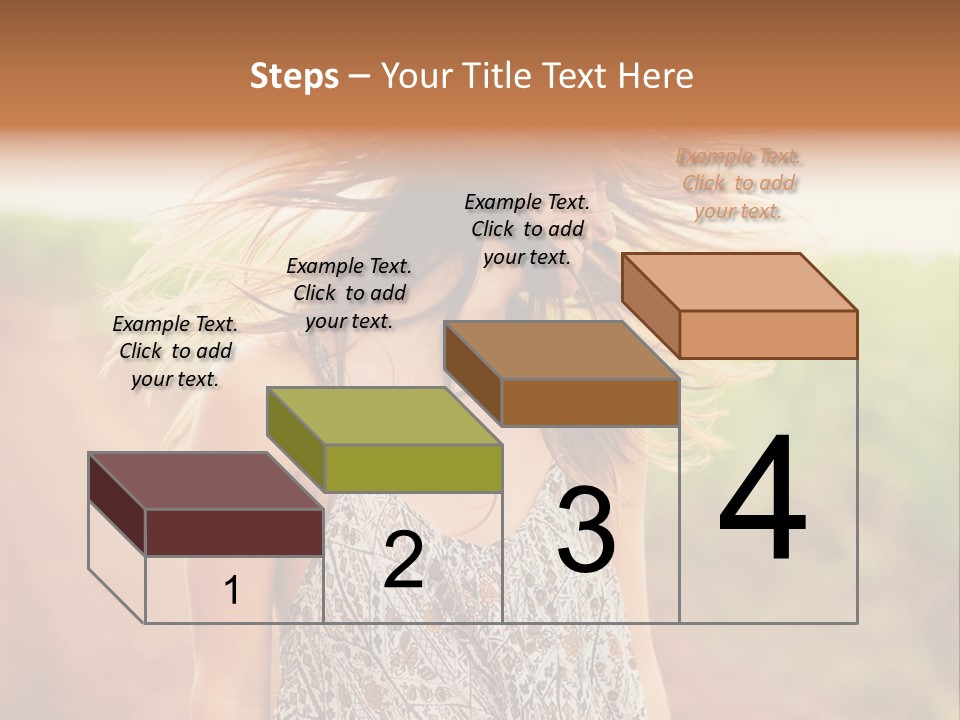 A Woman With Her Hair Blowing In The Wind PowerPoint Template