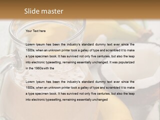 A Banana And A Glass Of Milk On A Table PowerPoint Template