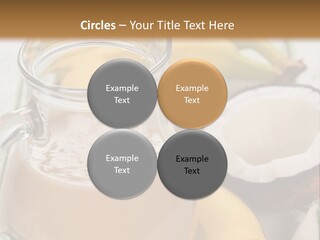 A Banana And A Glass Of Milk On A Table PowerPoint Template