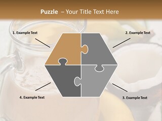 A Banana And A Glass Of Milk On A Table PowerPoint Template