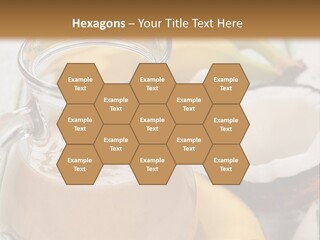 A Banana And A Glass Of Milk On A Table PowerPoint Template